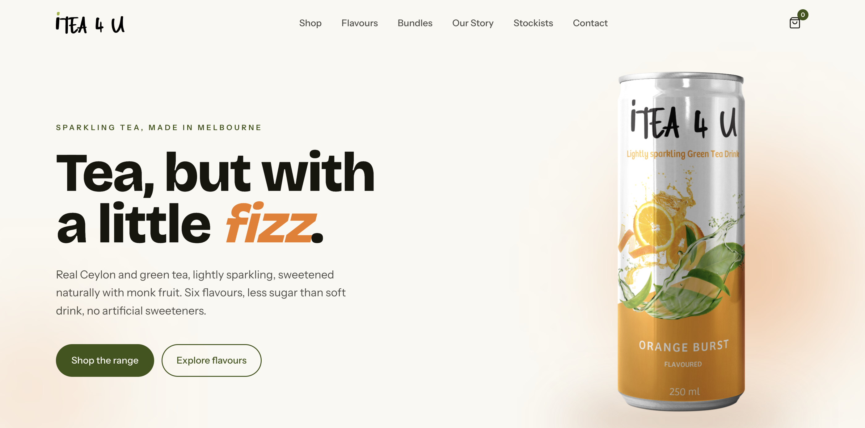 iTea 4 U sparkling tea ecommerce store built by GhostSquad AI