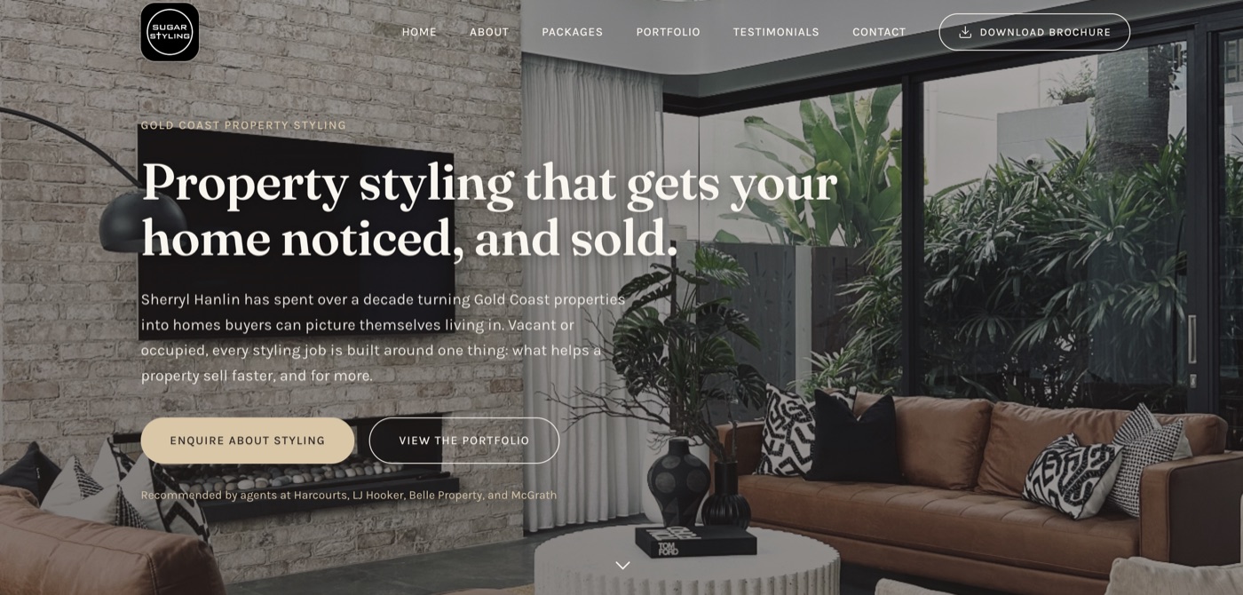 Interior design studio website built by GhostSquad AI